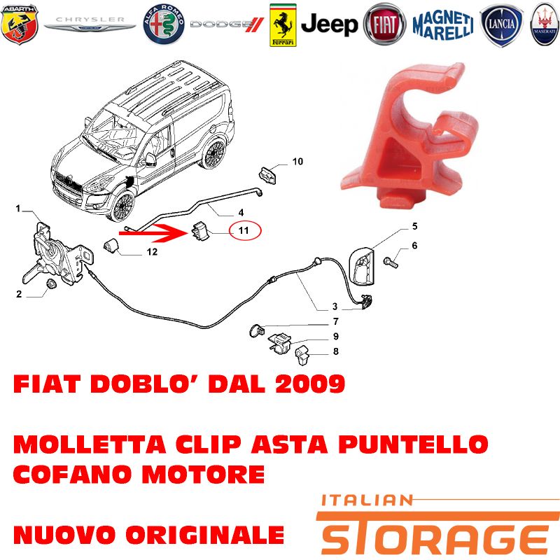 Clip Di Ritenzione Del Cofano Land Rover Defender PRC3180 - Foto 9