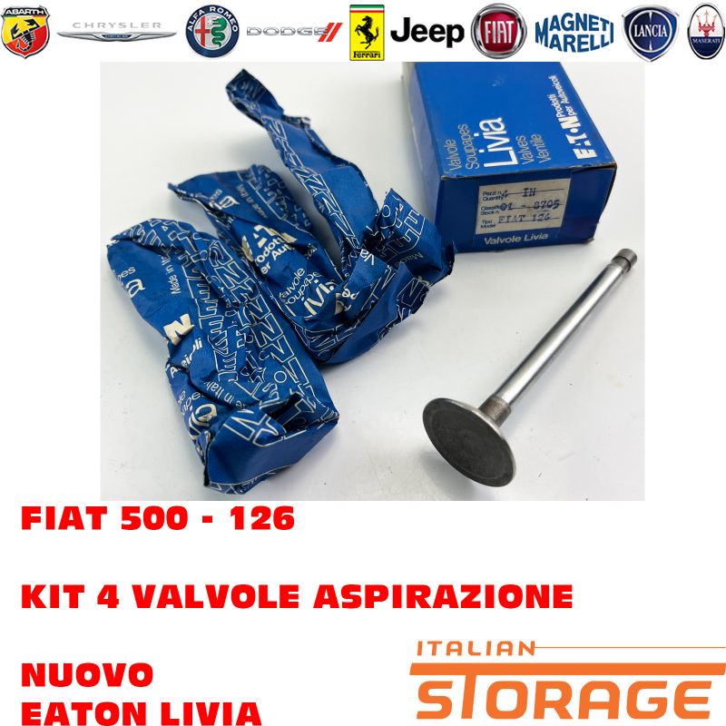 018705 01.8705, Fiat 500 126 Kit 4 Valvola Aspirazione Nuovo Eaton ...