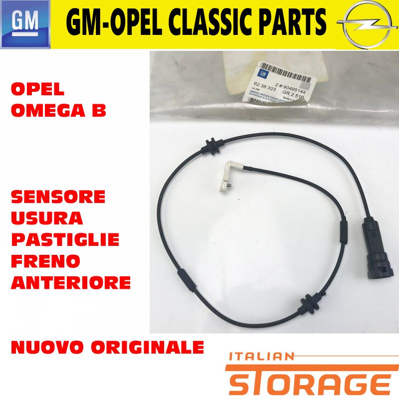 90495144 6238323, Opel Omega B Sensore Usura Pastiglie Freno Anteriore  Nuovo Originale 90495144 6238323