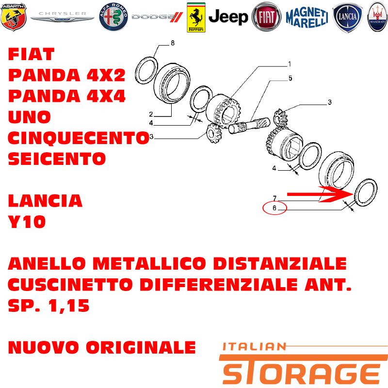 Palier D'Arbre De Transmission Pour Fiat Panda & Lancia Y10 - Réf. 7541164 - Neuf Garantie 1 An