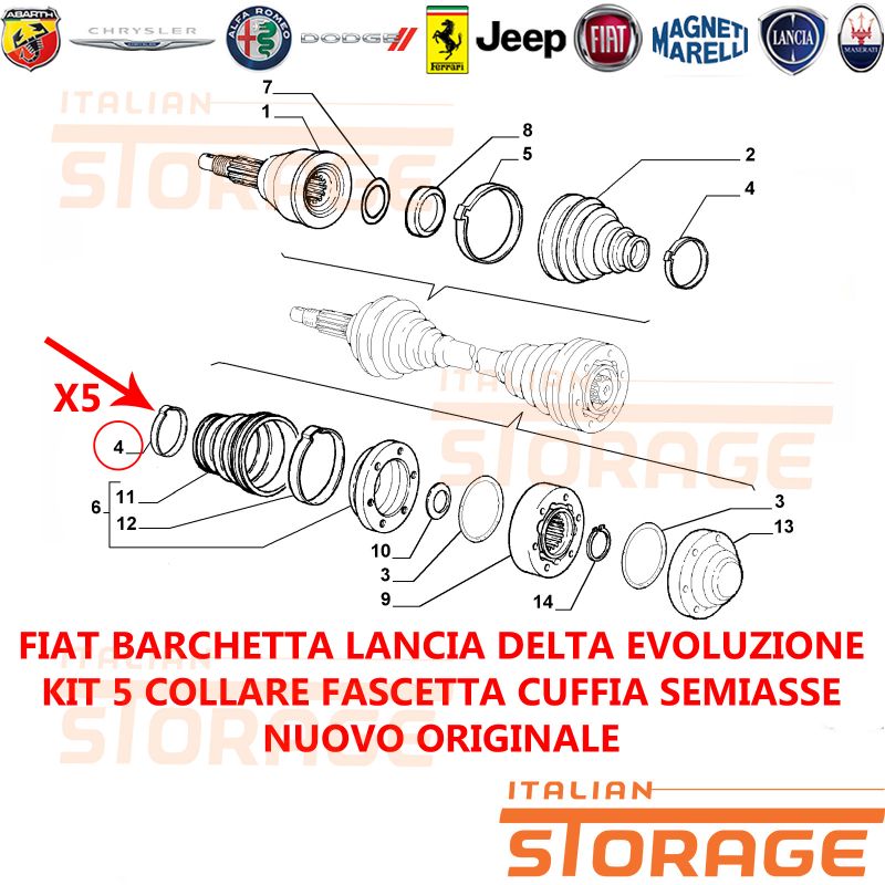 Kit cuffia, Semiasse MAPCO 18654