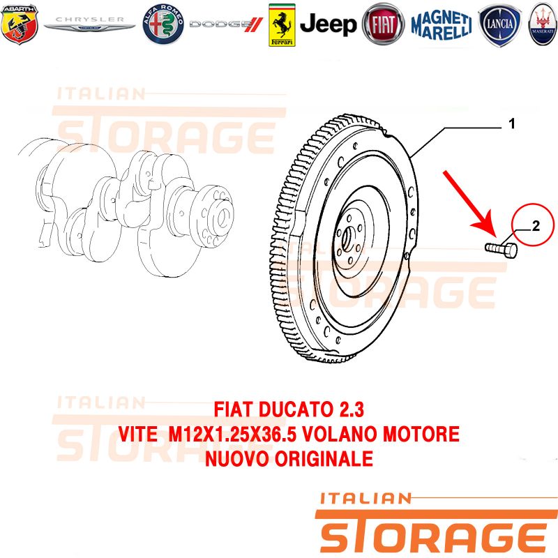 TOPRAN 110 260 Vite Del Volano Con Collare M10 X 26 Mm Per VW Golf IV, V, VI E Audi A3, Seat Ibiza