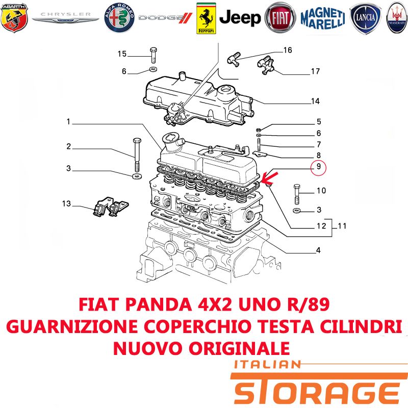 Topran Set Guarnizione per coperchio testa-cilindri, 100 660