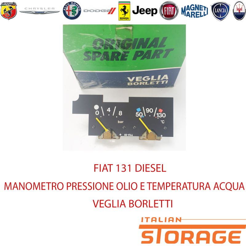 Manometro Temperatura Acqua E Pressione Olio Per Caterpillar - Compatibile Con Modelli 6S D6E SR 518C Ecc. - Diametro 52mm