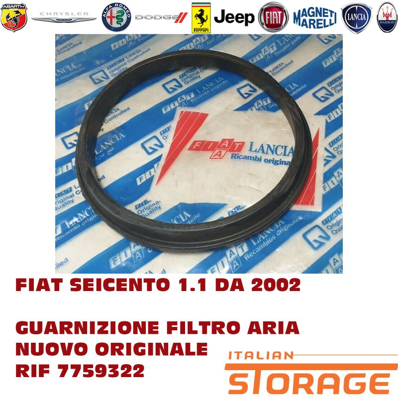 FUANA Guarnizione Filtro Aria In Gomma Nera Per Fiat 500, Punto, Panda, Doblo, Fiorino, Palio, Siena – Sostituisce 71748095 E 1677161